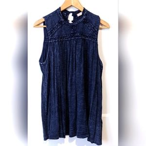 Navy Blue Eri and Ali tank top, Anthropologie size M